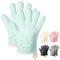 MAD SHARK Silicone Oven Mitts Heat Resistant 450°F, Waterproof & Non-Slip Oven Gloves with Fingers