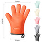 MAD SHARK Silicone Oven Mitts Heat Resistant 450°F, Waterproof & Non-Slip Oven Gloves with Fingers
