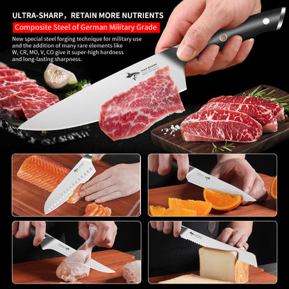 MAD SHARK High-end Kitchen Knife Set, 5PCS Sharp Ultra Chef Knife Set