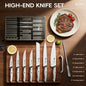 MAD SHARK 8PCS Kitchen Knife Set with Block