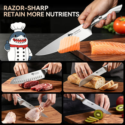 MAD SHARK Kitchen Knife Set, 5PCS Sharp Ultra Chef Knife Set