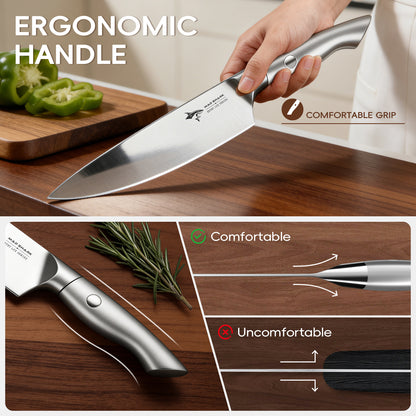 MAD SHARK 8PCS Kitchen Knife Set with Block