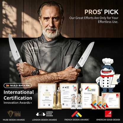MAD SHARK Kitchen Knife Set, 5PCS Sharp Ultra Chef Knife Set