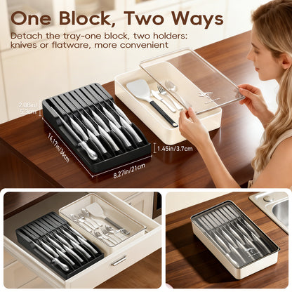 MAD SHARK 8PCS Kitchen Knife Set with Block
