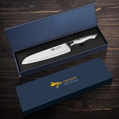 MAD SHARK 8 Inch Santoku Knife - Ultra Sharp Japanese Kitchen Knife