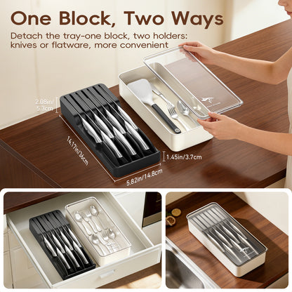 MAD SHARK 8PCS Kitchen Knife Set with Block