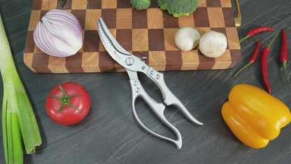 MAD SHARK Heavy Duty Poultry Shears, Kitchen Shears with Non-Slip Handle & Safety Lock